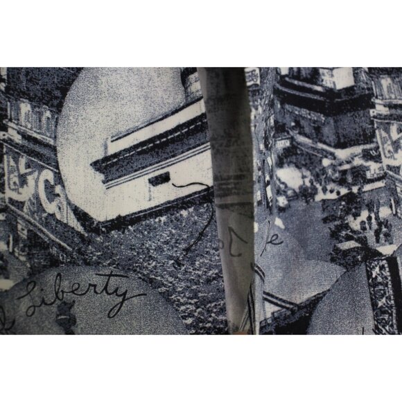 Buscemi Mens 48 New York Print Loop Open Collar AOP Button Up Shirt N1280 - Picture 4 of 7